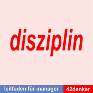 Über die Disziplin: Leitfaden für Manager Titelbild